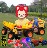 耐摔儿童玩具车滑行工程车超大号挖掘机玩具卡车水泥车翻斗车模型