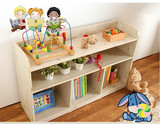 儿童玩具柜实木书柜松木书架桌面收纳储物柜矮落地柜 包邮
