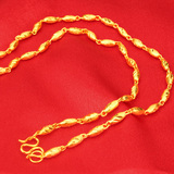 镀24K黄金项链欧币金饰品热销实心橄榄珠项链越南沙金首饰XL105