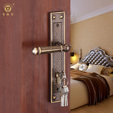 老铜匠中式豪华大门锁欧式美式门锁咖啡古铜门锁玫瑰金室内房门锁