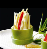 酒店饭店凉菜餐具 创意仿竹筒盛器 塑料圆形个性特色农家菜竹筒