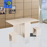 比卓简易家具家用多功能餐桌小户型可伸缩饭桌折叠餐桌椅子组合