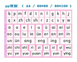汉语 拼音 声母 韵母 教学 无声 大 挂图  教室用