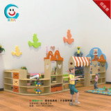 幼儿园儿童区角组合柜/转角落储物柜/活动区域/玩具柜/收纳架05