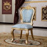 安兰图 欧式餐椅实木 新古典椅子欧式高靠背餐椅 奢华雕花描金