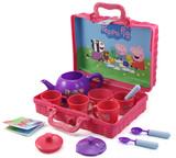 粉红猪小妹 佩琪猪 PEPPA PIG 过家家玩具茶壶餐具带收纳手提箱