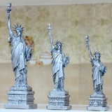 美国自由女神像摆件欧式人物旅游纪念品工艺品仿古银树脂自由女神