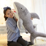 包邮 仿真海底世界大号鲨鱼毛绒玩具 创意大白鲨玩偶 海洋鱼类