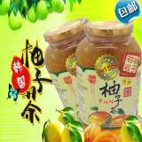 高岛柚子茶韩国正品蜂蜜柚子茶1150g瓶 果味茶 芦荟蜂蜜茶果肉酱