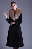 2015秋冬女装新款欧美高端羊毛呢外套中长款毛领高档羊绒修身大衣