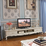 欧式电视柜大理石地柜韩式实木雕花电视柜客厅沙发茶几电视柜组合