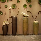 新中式陶瓷落地大花瓶花缸花插花艺酒店商场客厅过道大厅个性摆件