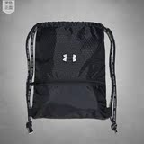 UA男女户外运动双肩背包健身包篮球足球包安德玛束口袋游泳抽绳包