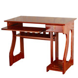 台式家用简易办公桌子实木书桌电脑桌写字台松木简约现代