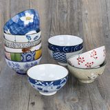日式碗 陶瓷米饭碗小汤碗 和风手绘釉下彩家用餐具 樱花碗礼品碗