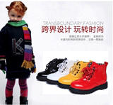中小童马丁靴子2014秋款男童女童黑色白色短靴子1-2-3-4-5岁单靴