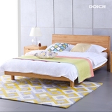 道奇家具北欧日式橡木纯实木床1.5米1.8米家具欧式现代简约双人床