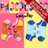 COTTON POP七国假期创意女士船袜纯棉女浅口低帮夏季棉袜子女短袜