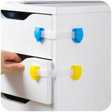 多功能加长抽屉锁 儿童安全锁 冰箱锁 3M双面胶单个装10个包邮