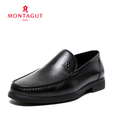Montagut/梦特娇2016夏季新款男鞋商务休闲皮鞋真皮舒适套脚鞋