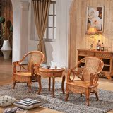 住宅家具进口印尼藤桌椅藤椅茶几三件套客厅时尚休闲组合卧室藤椅