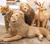 毛绒玩具仿真动物非洲狮子王豹子大抱枕布娃娃创意儿童男生日礼物