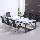L0J会议桌长桌大型简约简易长方形电脑桌子职员长办公桌椅家具