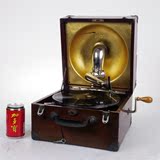 古董老物件英国聚宝盆MAGNA老式唱机78转手摇留声机声音洪亮8品