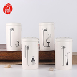 方阳 陶瓷茶叶罐 哥窑存物储罐陶瓷茶罐白瓷茶叶密封罐包装盒特价