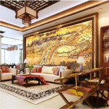 中式3d大型壁画壁纸酒店饭店客厅卧室沙发电视背景墙纸清明上河图