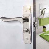 把手厕所门锁 执手浴室卫生间门锁单舌锁具孔距125/130mm 无钥匙