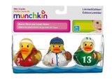 现货美国Munchkin麦肯齐婴儿洗澡玩具 戏水游泳喷水小鸭子 3只装