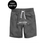 HM H&M专柜正品代购男装深灰色及膝卫衣料短裤短卫裤0183311021