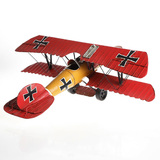 铁皮二战德国双翼战斗机模型 复古飞机摆件 工业风LOFT欧美装饰品