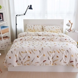 宜家纯棉被子四件套韩式风1.8m床夏季简约全棉床上用品小清新双人
