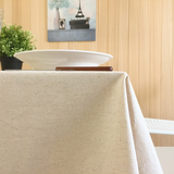 日式素色文艺棉麻桌布麻本色素布餐桌布简约纯色茶楼台布盖布