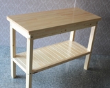 厨房切菜桌子台实木餐桌简易长桌子双层三层桌家用置物桌打折定做