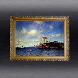 大海渔港1 欧洲 名人名画 古典 壁画 挂画 油画 客厅装饰画