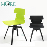 现代简约休闲塑料家用餐椅个性创意旋转坐椅会议办公书桌电脑椅子