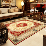 复古 中式地毯 客厅欧式茶几长方形卧室床边毯地垫 进门 中国风
