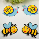 幼儿园教室环境布置EVA蜗牛蜜蜂泡沫墙贴黑板动物卡通装饰墙贴