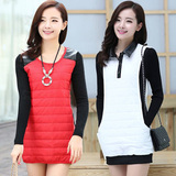 韩版女装大码带领加绒加厚长袖T恤冬中长款修身学生保暖打底衫潮
