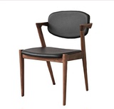 北欧现代简约餐厅餐桌椅水曲柳实木椅靠背带扶手休闲咖啡办公椅子