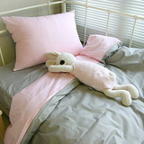 学生单人床0.9米宿舍三四件套床单笠式韩国纯棉宜家可爱公主粉色