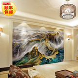 3D立体大型无缝万里长城壁画会议室墙纸中国风背景墙山水画壁纸布