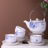新瓷代 9头国色天香茶具套 陶瓷茶具 特色茶具套 咖啡杯碟