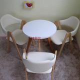 A字椅实木水曲柳餐桌椅休闲甜品店椅小户型西餐厅咖啡厅餐桌椅子