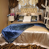 米色欧式床品套件 法式床品  米红豪华床品套件 高档样板房床品