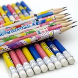 儿童HB可爱彩色卡通铅笔带橡皮学习用品 小学生文具环保批发包邮