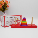 厂家直销儿童节礼物批发木制益智玩具成人益智组合通关彩色汉诺塔